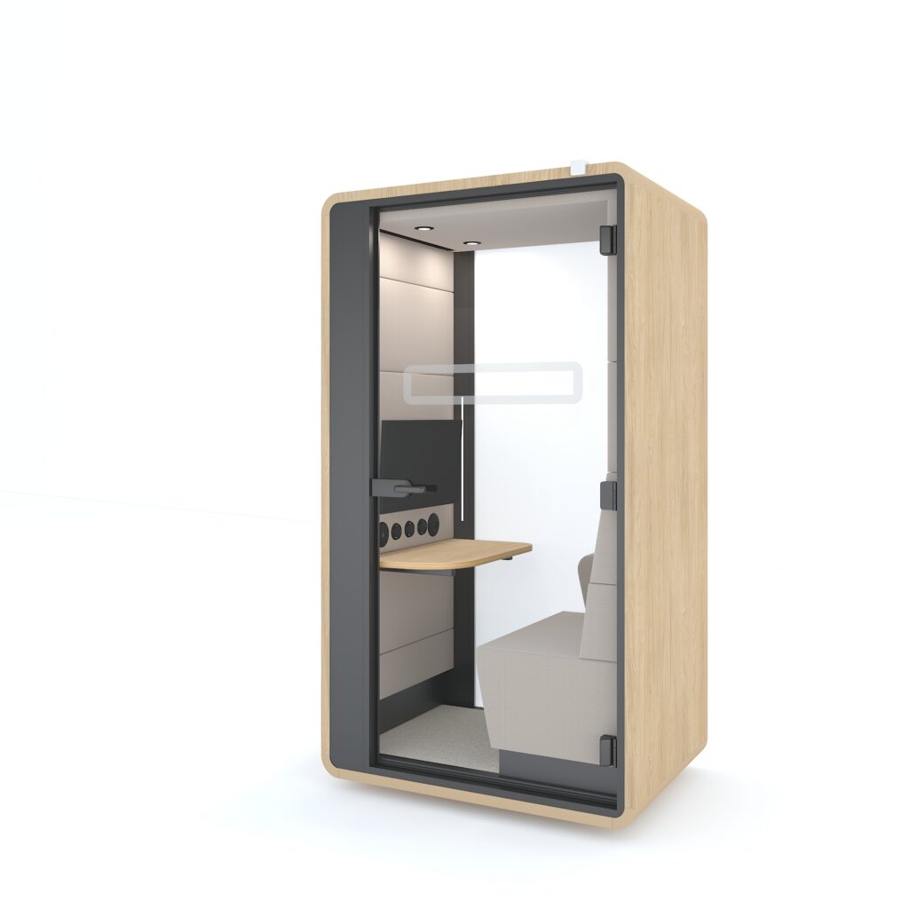 schallisolierte telefonbox büro
