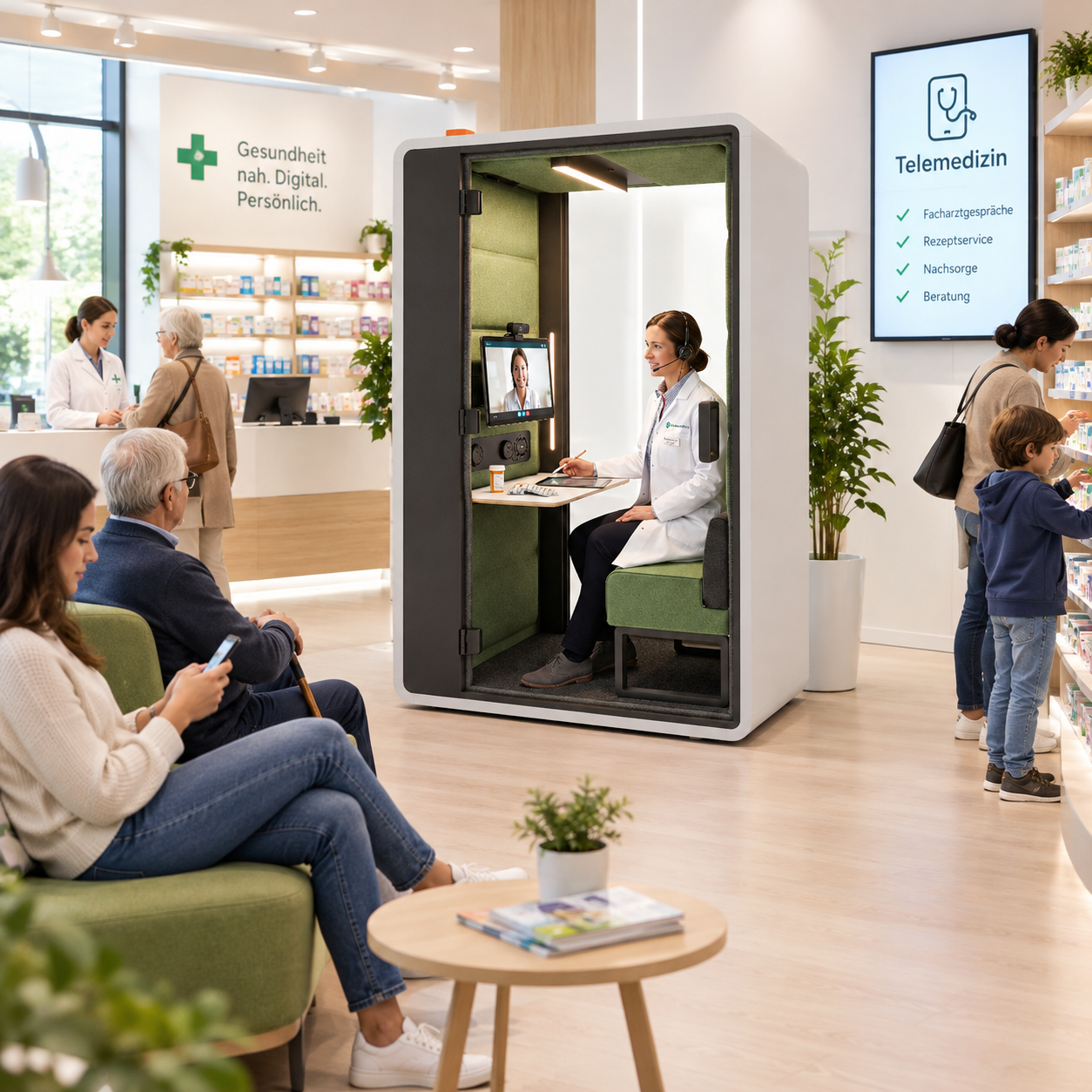 Telemedizin in der Apotheke-Akustikbox